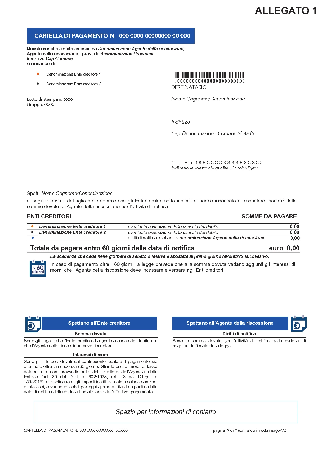 Cartella esattoriale, pagina 1 di 5